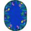 Picture of Soothing Seas - Multi Color - 10'9" x 13'2" Oval