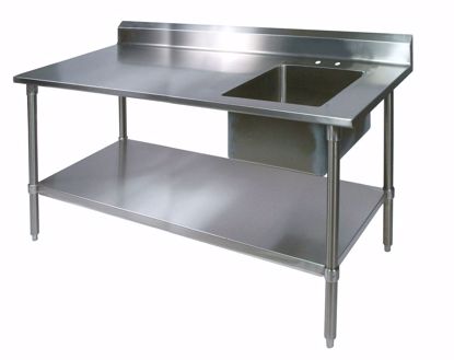 Picture of STAINLESS STEEL PREP TABLE,30X72,R
