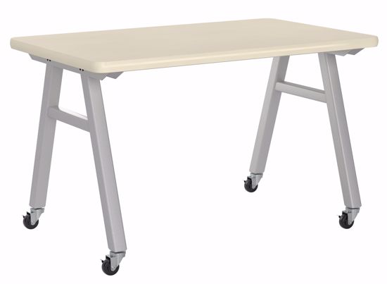 Picture of A-Frame Table, Mobile, Metal Frame, Frame Color-Black , 30in High  x 48in Wide x 36in Deep, 1.00 Epoxy Top