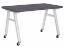 Picture of A-Frame Table, Mobile, Metal Frame, Frame Color-White , 30in High  x 48in Wide x 36in Deep, 1.75 Rock Maple