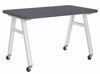 Picture of A-Frame Table, Mobile, Metal Frame, Frame Color-Black , 30in High  x 60in Wide x 42in Deep, 1.25 PLam Top, Black