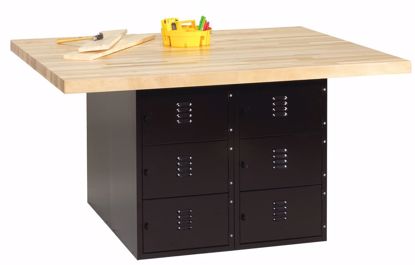 Picture of FOUR-STATION WORKBENCH BLK- 0 VISES