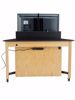 Picture of TRAPEZOID TABLE, W/TV MOUNT 36H X 60W X 24D