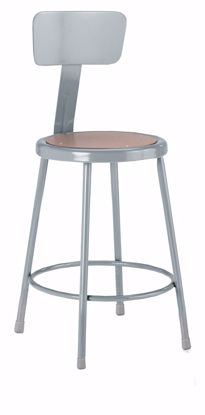 Picture of STEEL HB SEAT W/BACKREST STOOL 18"