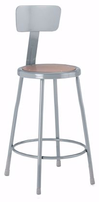 Picture of STEEL HB SEAT W/BACKREST STOOL 24"