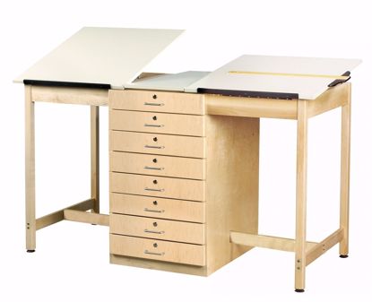 Picture of 2 STATION DRAFTING TABLE - 8 DRAWER