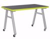 Picture of A-Frame Table, Mobile, Metal Frame, Frame Color-Black , 30in High  x 60in Wide x 48in Deep, 1.75 Rock Maple