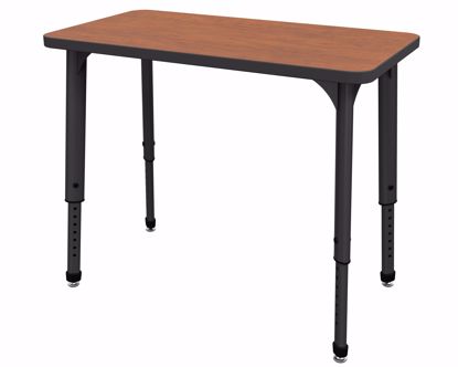 Picture of Apex Desk 20" x 36" Rectangle Wild Cherry / Black Edge / Black Leg