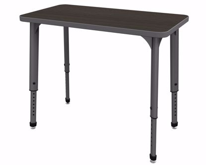 Picture of Apex Desk 20" x 36" Rectangle Asian Night / Gray Edge / Gray Leg