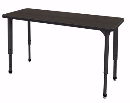 Picture of Apex Desk 20" x 54" Rectangle Asian Night / Black Edge / Black Leg