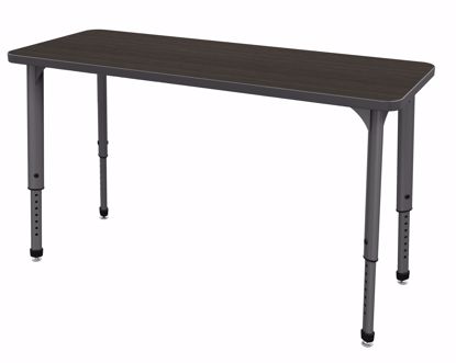 Picture of Apex Desk 20" x 54" Rectangle Asian Night / Gray Edge / Gray Leg