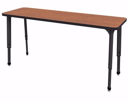 Picture of Apex Desk 20" x 60" Rectangle Wild Cherry / Black Edge / Black Leg