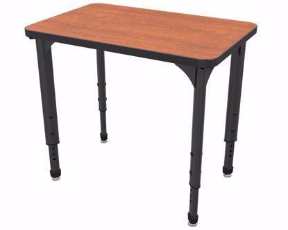 Picture of Apex Desk 20" x 30" Rectangle Wild Cherry / Black Edge / Black Leg