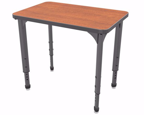 Picture of Apex Desk 20" x 30" Rectangle Wild Cherry / Gray Edge / Gray Leg