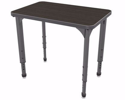 Picture of Apex Desk 20" x 30" Rectangle Asian Night / Gray Edge / Gray Leg