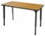 Picture of Apex Tables 60" Half Round Solar Oak / Black Edge / Black Leg