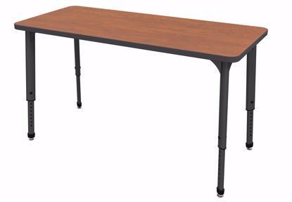 Picture of Apex Tables 24" x 60" Rectangle Wild Cherry / Black Edge / Black Leg