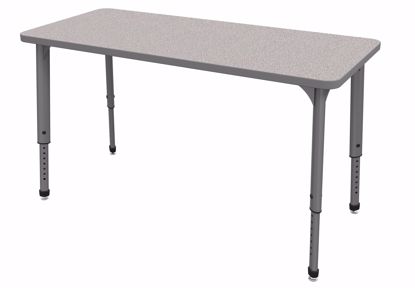 Picture of Apex Tables 24" x 60" Rectangle Gray Nebula / Gray Edge / Gray Leg