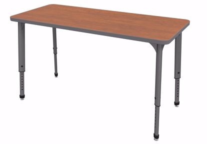 Picture of Apex Tables 24" x 60" Rectangle Wild Cherry / Gray Edge / Gray Leg