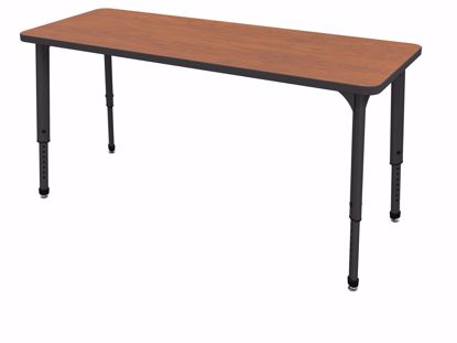 Picture of Apex Tables 24" x 72" Rectangle Wild Cherry / Black Edge / Black Leg