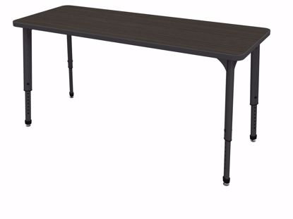 Picture of Apex Tables 24" x 72" Rectangle Asian Night / Black Edge / Black Leg