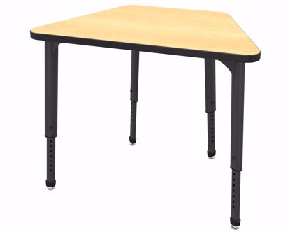 Picture of Apex Desk 36" x 23" x 19" Trapezoid Fusion Maple / Black Edge / Black Leg