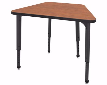 Picture of Apex Desk 36" x 23" x 19" Trapezoid Wild Cherry / Black Edge / Black Leg