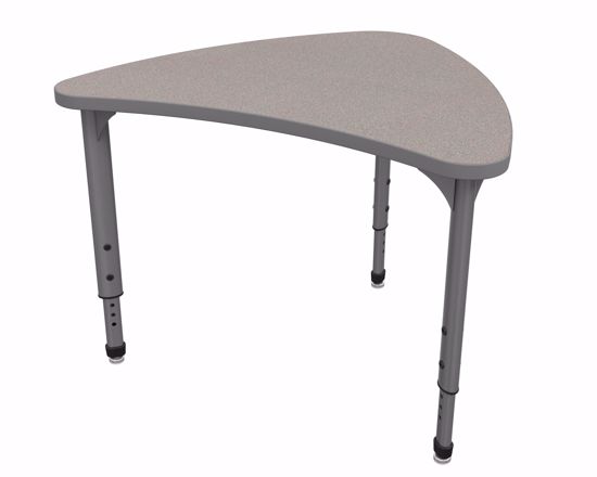 Picture of Apex Desk 21" x 38" Large Chevron Gray Nebula / Gray Edge / Gray Leg