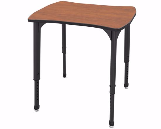 Picture of Apex Desk 24"  x 28" Dog Bone Wild Cherry / Black Edge / Black Leg