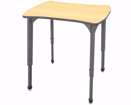 Picture of Apex Desk 24"  x 28" Dog Bone Fusion Maple / Gray Edge / Gray Leg