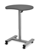 Picture of Alumni Sit Stand Mobile Crescent Station Metallic Base with Gray Spectrum HPL -  30" diameter