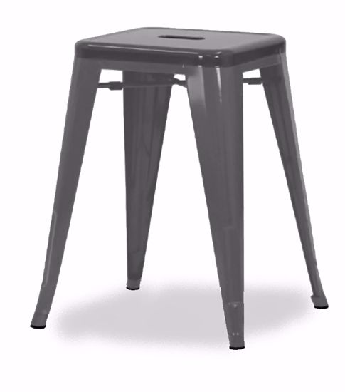 Picture of Alumni MAKERSPACE WORKS Steel Stool   18"H   Dark Gray