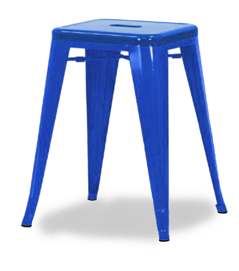 Picture of Alumni MAKERSPACE WORKS Steel Stool   18"H   Ocean Blue