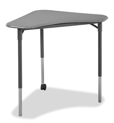 Picture of Alumni BOOMERANG Student Desk with Metallic Base with Gray Spectrum Hard Plactic Top