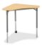 Picture of Alumni BOOMERANG Student Desk with Metallic Base with Maple Hard Plactic Top