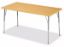 Picture of Alumni Rectangle Shape Classroom Table  Metallic Base with Maple HPL Top