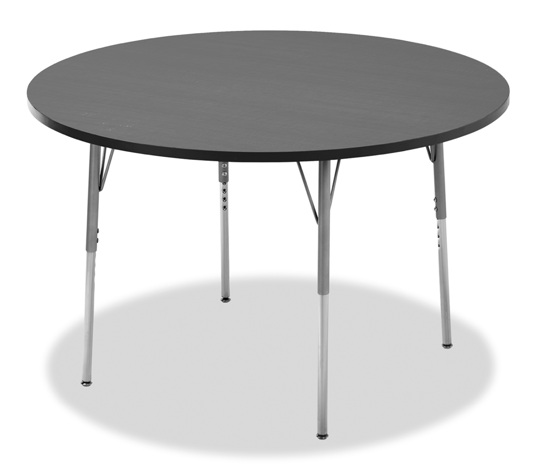 Picture of Alumni Round Shape Classroom  Table  Metallic Base with Grey Spectrum HPL Top