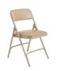 Picture of NPS® 1200 Series Premium Vinyl Upholstered Double Hinge Folding Chair, French Beige (Pack of 4)