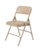 Picture of NPS® 1200 Series Premium Vinyl Upholstered Double Hinge Folding Chair, French Beige (Pack of 4)