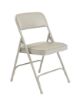 Picture of NPS® 1200 Series Premium Vinyl Upholstered Double Hinge Folding Chair, Warm Grey (Pack of 4)