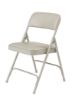 Picture of NPS® 1200 Series Premium Vinyl Upholstered Double Hinge Folding Chair, Warm Grey (Pack of 4)