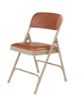 Picture of NPS® 1200 Series Premium Vinyl Upholstered Double Hinge Folding Chair, Honey Brown (Pack of 4)