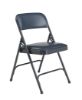 Picture of NPS® 1200 Series Premium Vinyl Upholstered Double Hinge Folding Chair, Dark Midnight Blue (Pack of 4)