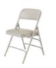 Picture of NPS® 1300 Series Premium Vinyl Upholstered Triple Brace Double Hinge Folding Chair, Warm Grey (Pack of 4)