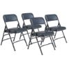 Picture of NPS® 1300 Series Premium Vinyl Upholstered Triple Brace Double Hinge Folding Chair, Dark Midnight Blue (Pack of 4)