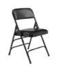 Picture of NPS® 1300 Series Premium Vinyl Upholstered Triple Brace Double Hinge Folding Chair, Black (Pack of 4)