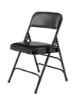 Picture of NPS® 1300 Series Premium Vinyl Upholstered Triple Brace Double Hinge Folding Chair, Black (Pack of 4)