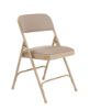 Picture of NPS® 2200 Series Deluxe Fabric Upholstered Double Hinge Premium Folding Chair, Café Beige (Pack of 4)