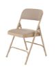 Picture of NPS® 2200 Series Deluxe Fabric Upholstered Double Hinge Premium Folding Chair, Café Beige (Pack of 4)