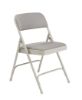 Picture of NPS® 2200 Series Deluxe Fabric Upholstered Double Hinge Premium Folding Chair, Greystone (Pack of 4)